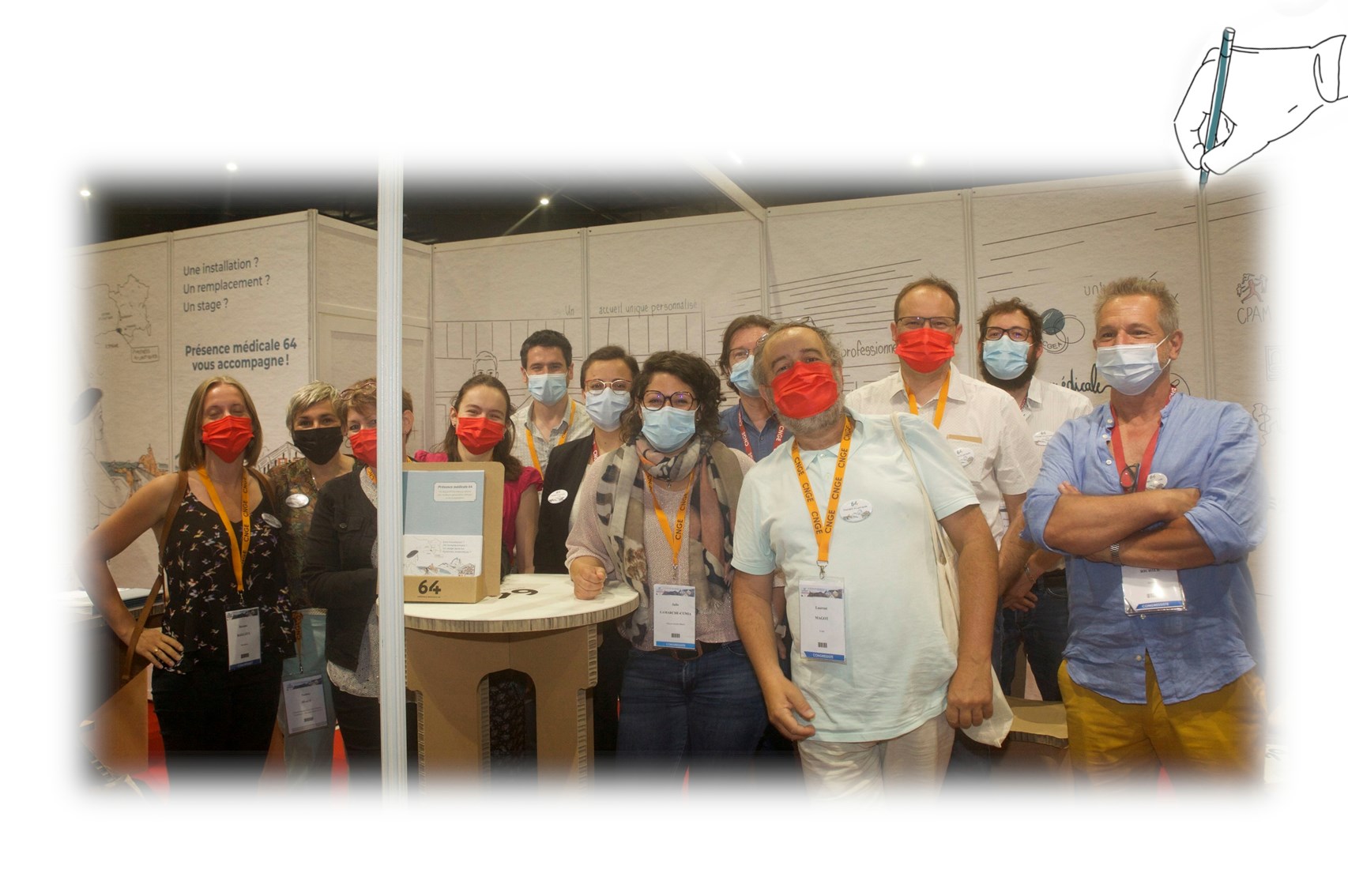 Photo du stand de Présence médicale 64 au congrès national des généralistes enseignants 2021